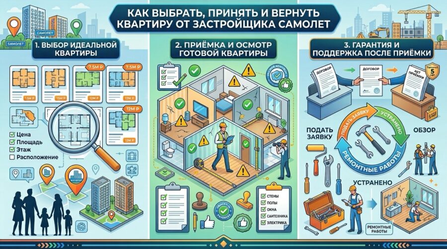 Квартиры от застройщика Самолет: как выбрать, принять и вернуть с отделкой